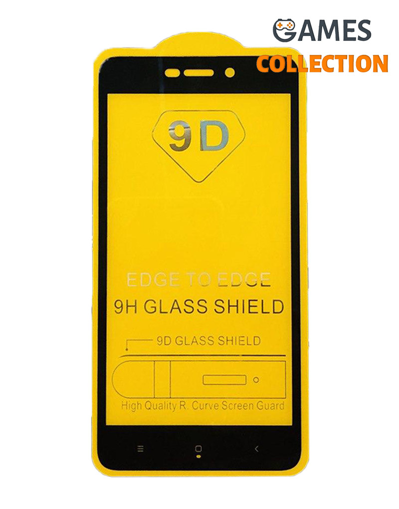 Защитное стекло 9D для Xiaomi Redmi 4A (черный)-thumb